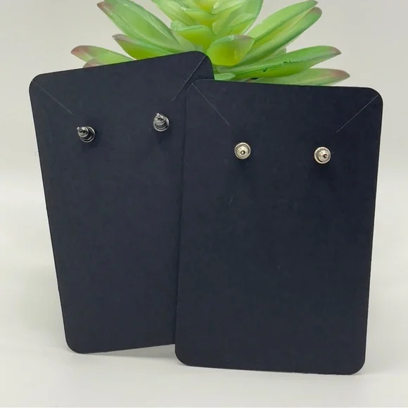 Purple & Black Rose Stud Earrings Set Flower Studs Deadstock Y2K - Picture 2 of 2